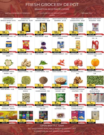 Fresh Grocery Depot Flyer September 11 to 17