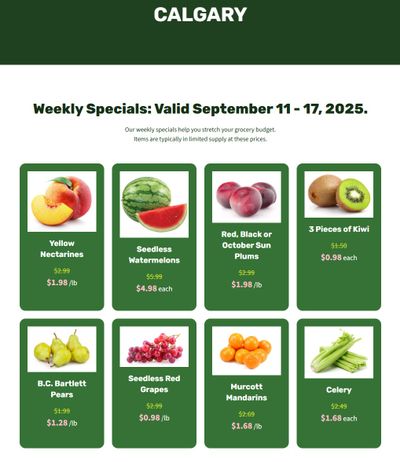 H&W Produce Flyer September 11 to 17