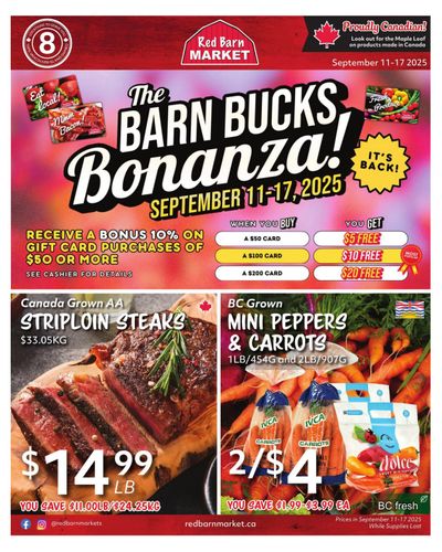 Red Barn Market Flyer September 11 to 17