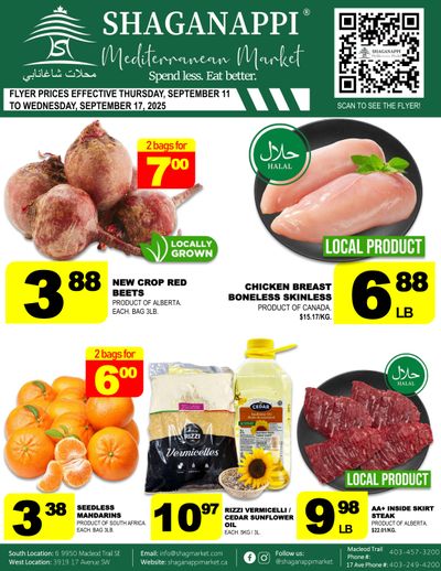 Shaganappi Mediterranean Market Flyer September 11 to 17
