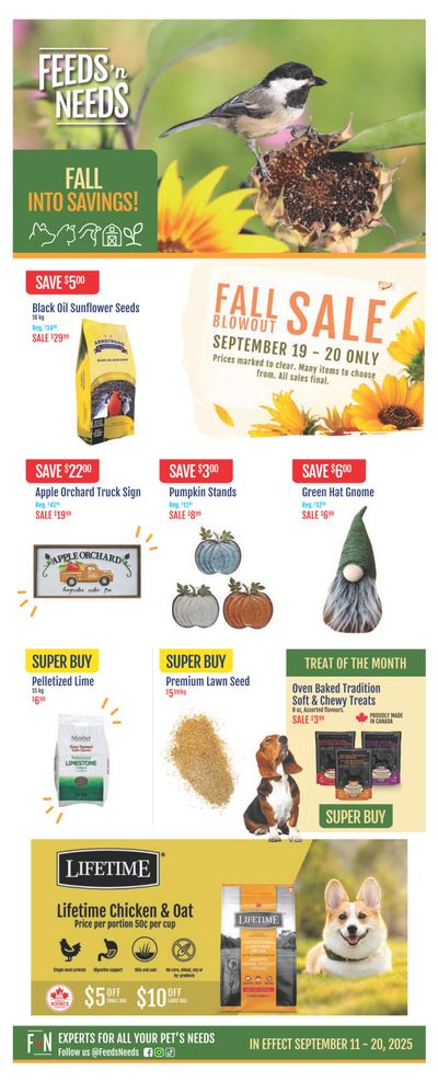 ShurGain Feeds'n Needs Flyer September 11 to 20