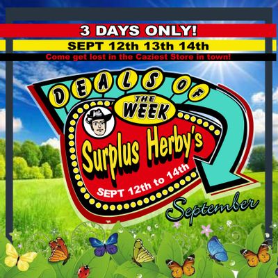 Surplus Herby’s Flyer September 12 to 14