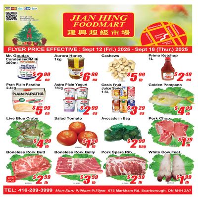 Jian Hing Foodmart (Scarborough) Flyer September 12 to 18