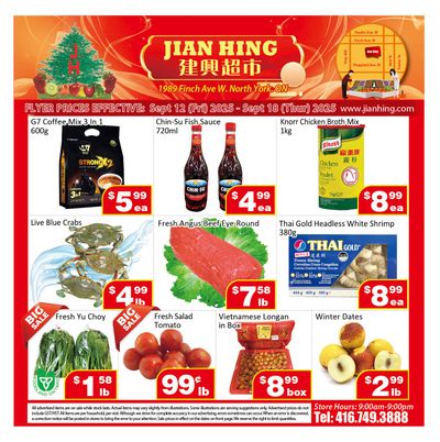 Jian Hing Supermarket (North York) Flyer September 12 to 18