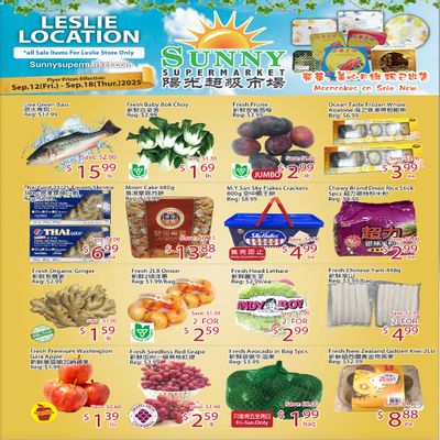 Sunny Supermarket (Leslie) Flyer September 12 to 18