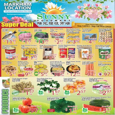 Sunny Foodmart (Markham) Flyer September 12 to 18