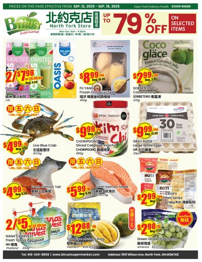 Btrust Supermarket (North York) Flyer September 12 to 18