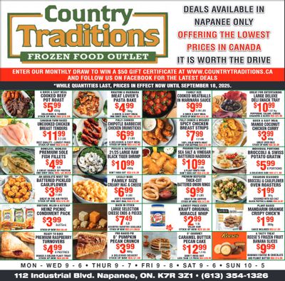 Country Traditions Flyer September 11 to 18
