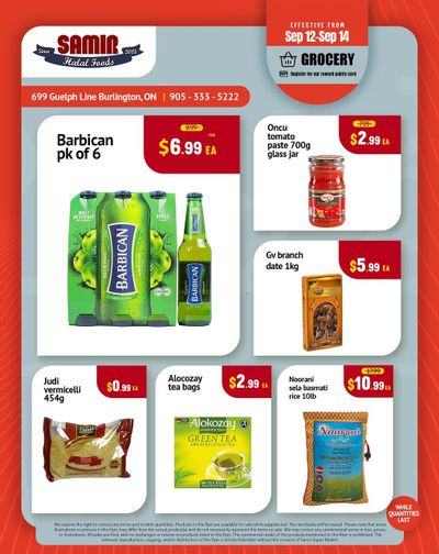 Samir Supermarket Flyer September 12 to 14