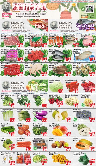 Grant's Food Mart Flyer September 12 to 18