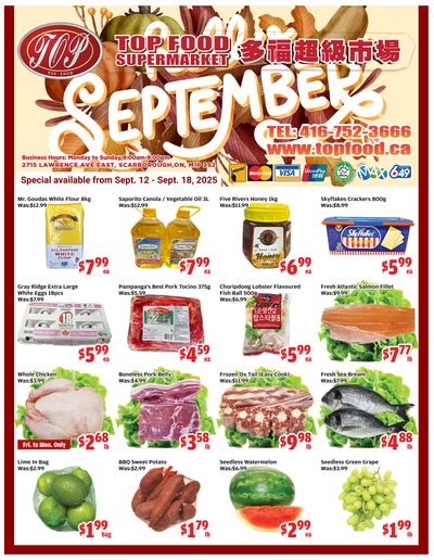 Top Food Supermarket Flyer September 12 to 18