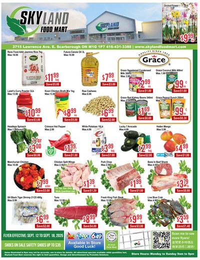 Skyland Food Mart Flyer September 12 to 18