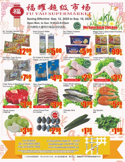 Fu Yao Supermarket Flyer September 12 to 18
