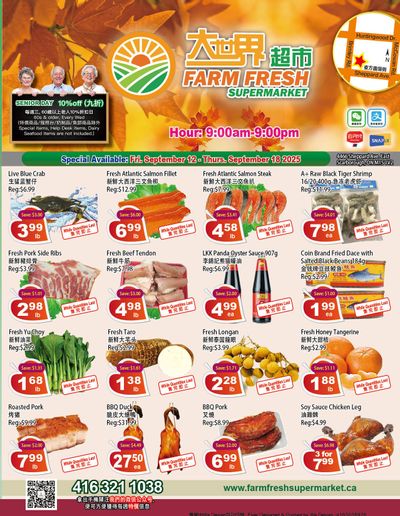 Farm Fresh Supermarket Flyer September 12 to 18
