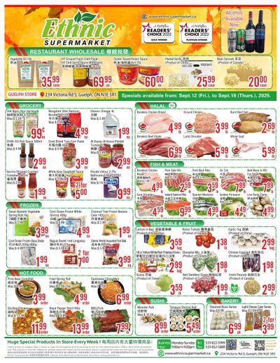 Ethnic Supermarket (Guelph) Flyer September 12 to 18