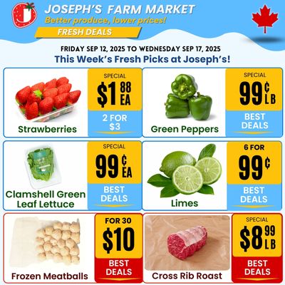 Joseph's Farm Market Flyer September 12 to 17