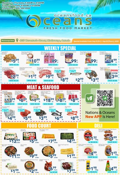Oceans Fresh Food Market (Mississauga) Flyer September 12 to 18