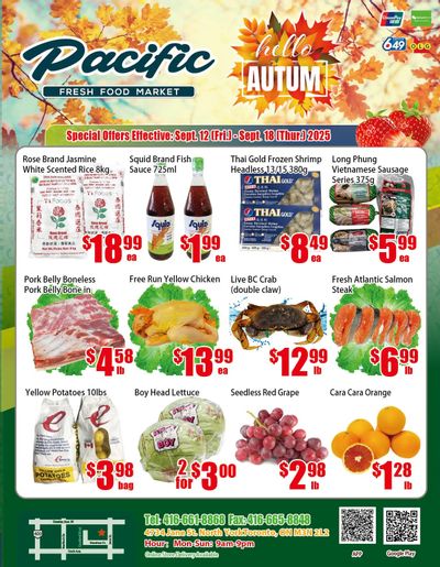 Pacific Fresh Food Market (North York) Flyer September 12 to 18