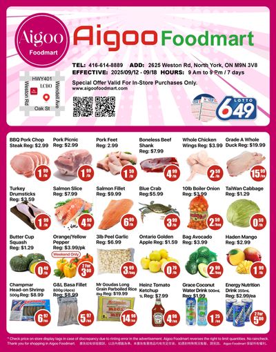 Aigoo Foodmart Flyer September 12 to 18