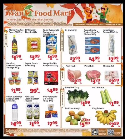 Wan 2 Food Mart Flyer September 12 to 18