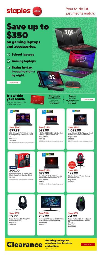Staples Flyer September 12 to 18