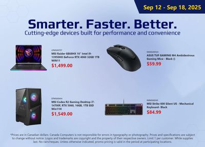 Canada Computers Flyer September 12 to 18