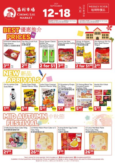 Chong Lee Market Flyer September 12 to 18