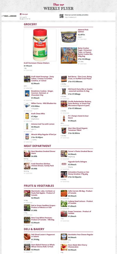 Mike Dean Local Grocer Flyer September 12 to 18