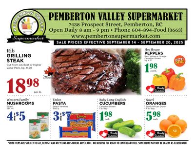 Pemberton Valley Supermarket Flyer September 14 to 20
