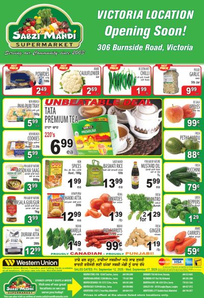 Sabzi Mandi Supermarket (Lower Mainland) Flyer September 12 to 17