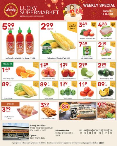 Lucky Supermarket (Surrey) Flyer September 12 to 18