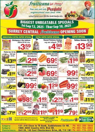 Fruiticana (Calgary) Flyer September 12 to 18