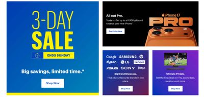 Best Buy Canada: Three Day Sale + Top Deals
