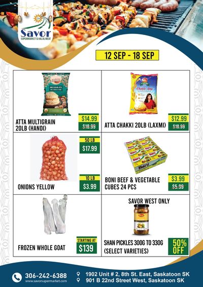 Savor Supermarket Flyer September 12 to 18