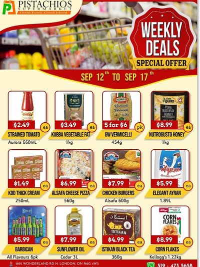 Pistachios Supermarket Flyer September 12 to 17