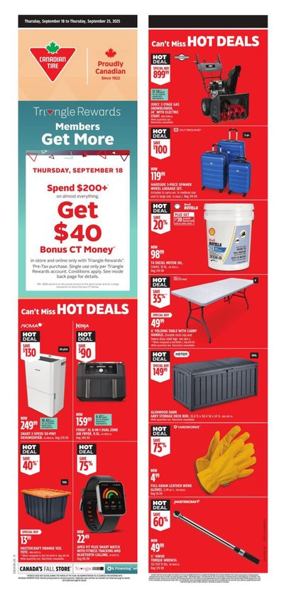 Canadian Tire (Atlantic) Flyer September 18 to 25