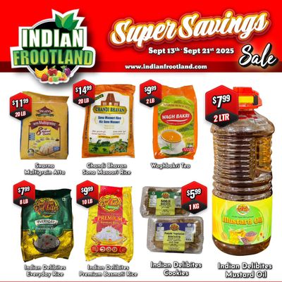 Indian Frootland Flyer September 13 to 21