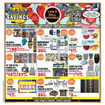 Len's Mill Stores Flyer September 15 to 28
