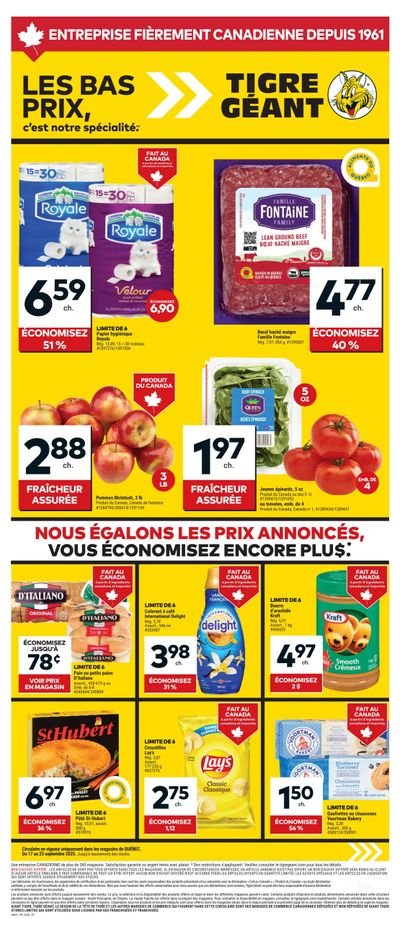 Tigre Géant Flyer September 17 to 23