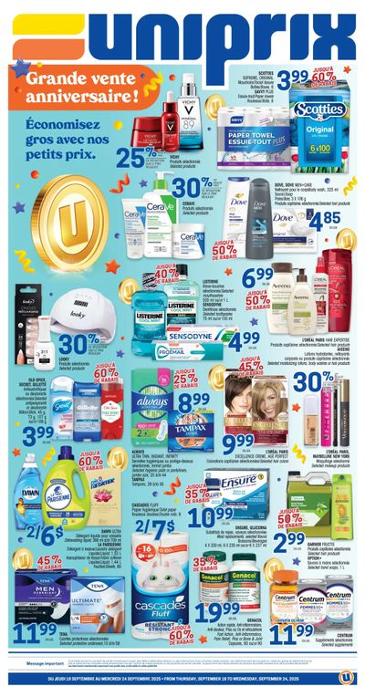 Uniprix Flyer September 18 to 24