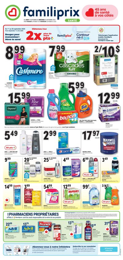 Familiprix Sante Flyer September 18 to 24