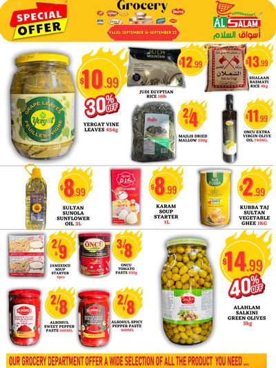Al-Salam Supermarket Flyer September 16 to 22