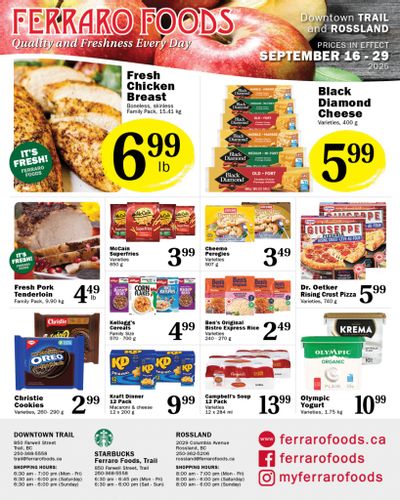 Ferraro Foods Bi-Weekly Flyer September 16 to 29