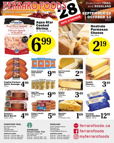 Ferraro Foods Monthly Flyer September 16 to October 13