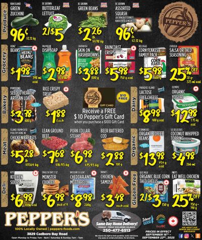 Pepper's Foods Flyer September 16 to 22