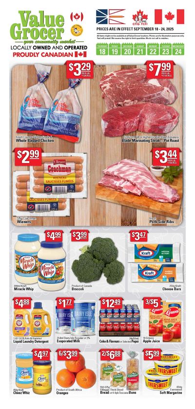 Value Grocer Flyer September 18 to 24