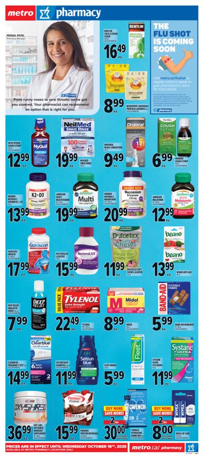 Metro (ON) Pharmacy Flyer September 18 to October 15