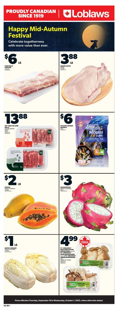 Loblaws (ON) Happy Mid-Autumn Festival Flyer September 18 to October 1