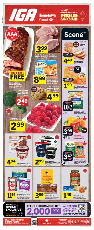 IGA (West) Flyer September 18 to 24