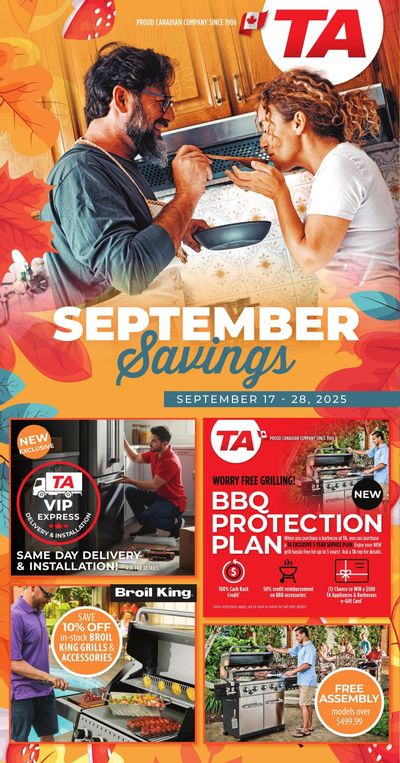 TA Appliances Flyer September 17 to 28